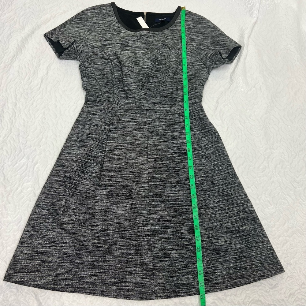 Madewell Tweed Mini Skater Dress A-Line Short Sleeves - Picture 4 of 10